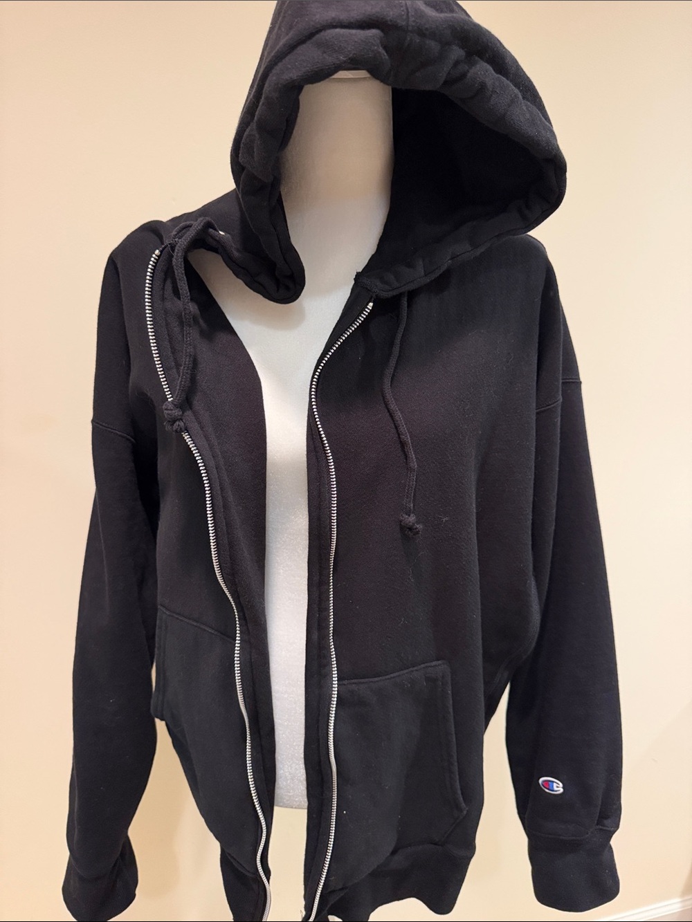 Champion Black Full-Zip Hoodie Jacket for Women